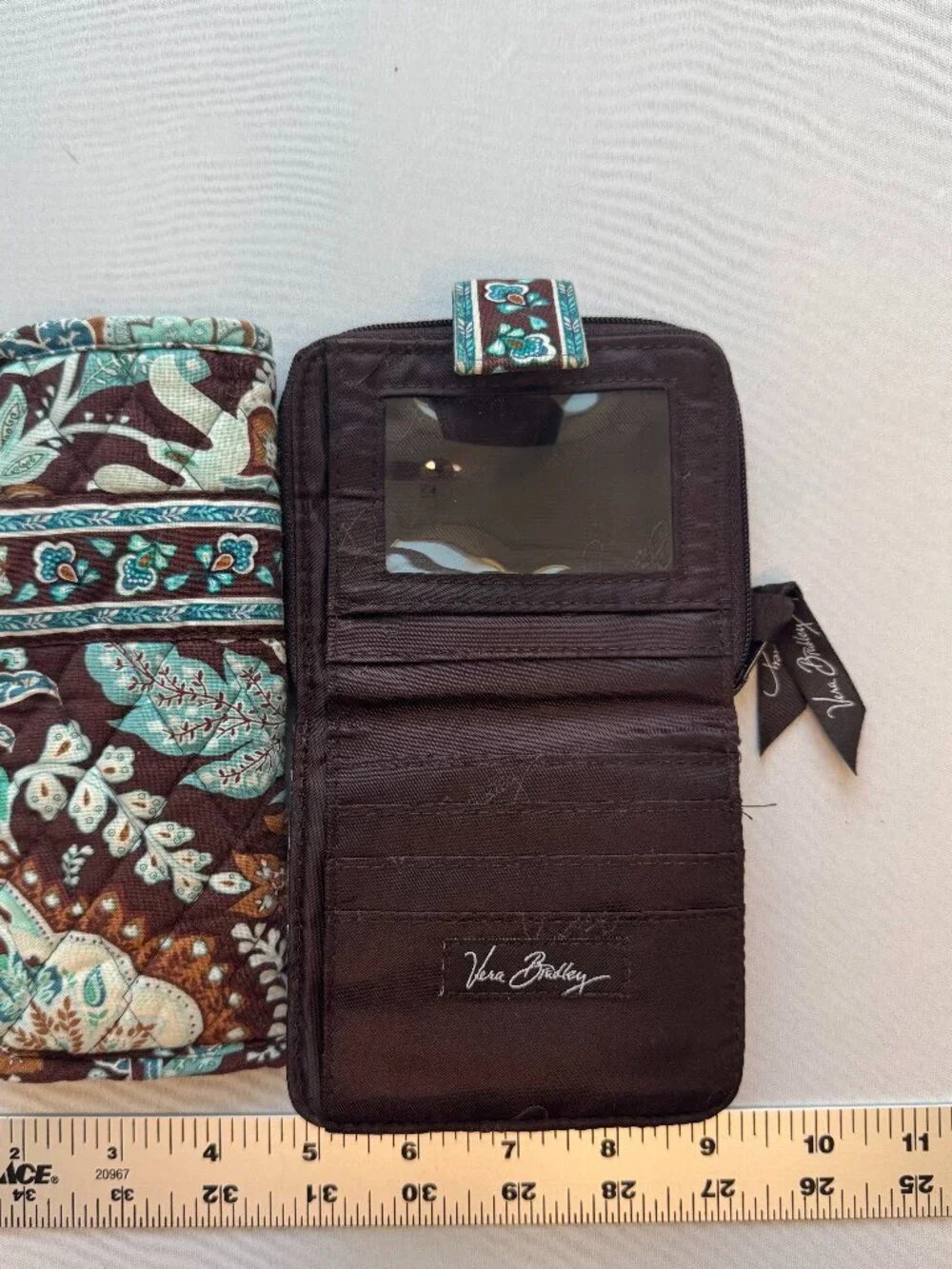 Vera Bradley Java Blue 3-Piece Set - Glasses Case, Wallet, + Cotton Sleeve - Picture 4 of 7